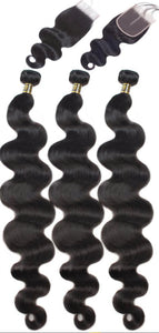 Set of three bundles Straight and Body wave