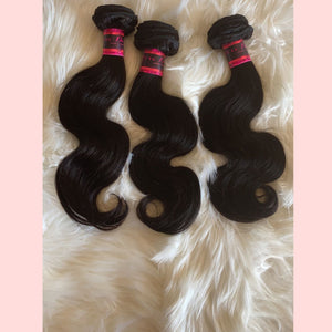 Set of three bundles Straight and Body wave